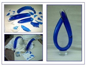 Blue Glass Loop repaired
